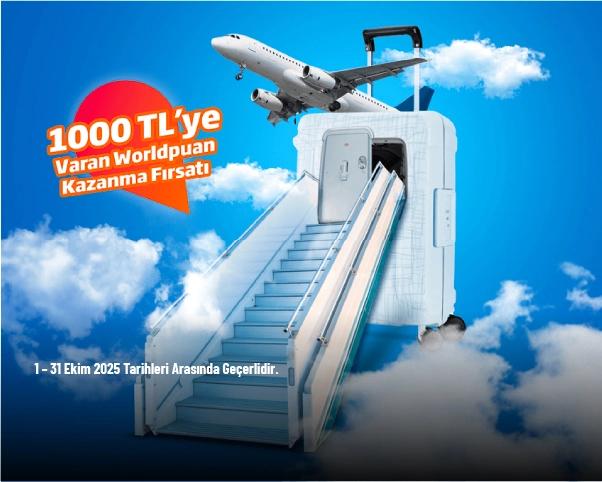 Albaraka Kampanyası -  5.000 TL ve Üzeri Uçak Bileti Harcamanıza 1.000 TL'ye Varan Worldpuan Kazanma Fırsatı Albaraka Kampanyası -  5.000 TL ve Üzeri Uçak Bileti Harcamanıza 1.000 TL'ye Varan Worldpuan Kazanma Fırsatı