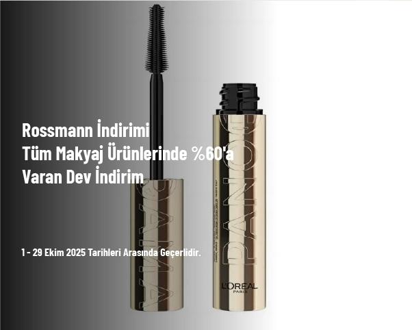 Rossmann İndirimi - Tüm Makyaj Ürünlerinde %60'a Varan Dev İndirim Rossmann İndirimi - Tüm Makyaj Ürünlerinde %60'a Varan Dev İndirim