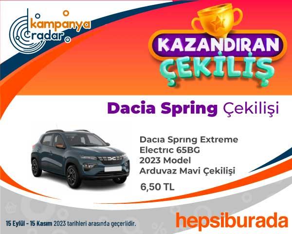 Hepsiburada kazandıran çekilişlerde Dacia Spring çekilişi