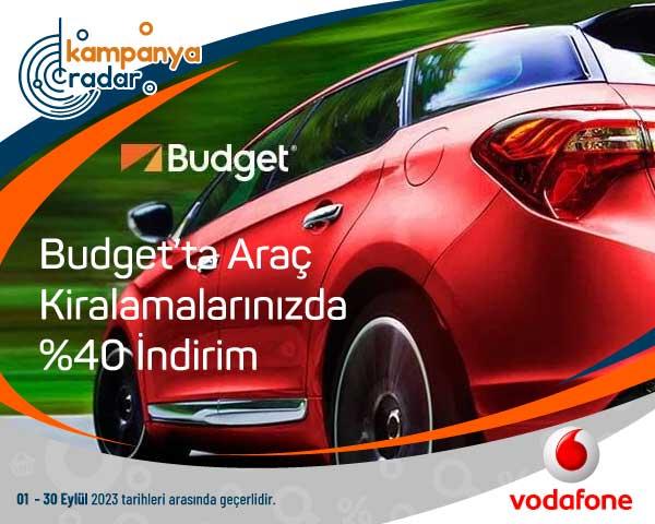 Vodafone Red’e özel Budget araç kiralamada yüzde 40 indirim