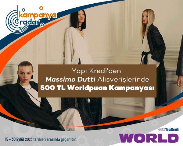 Yapı Kredi’den Massimo Dutti alışverişlerinde 500 TL Worldpuan kampanyası