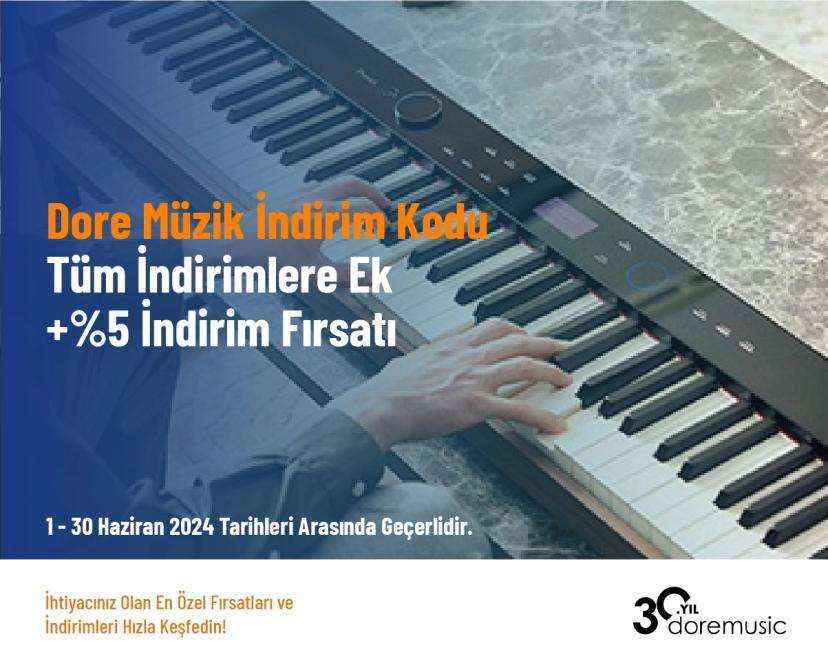 Dore Müzik İndirim Kodu - Tüm İndirimlere Ek +%5 İndirim Fırsatı