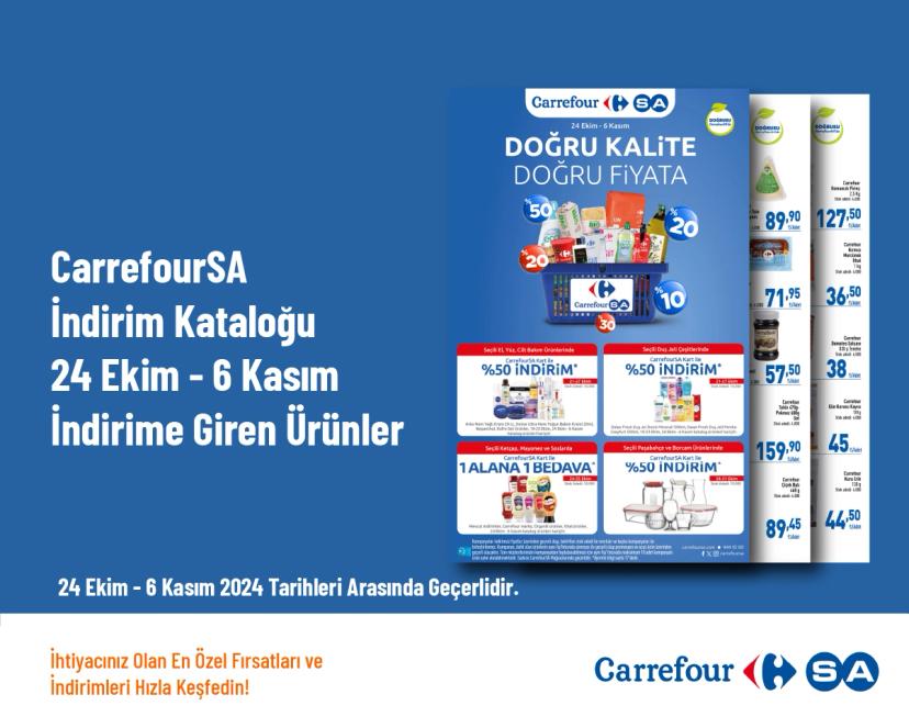 CarrefourSA İndirim Kataloğu - 24 Ekim - 6 Kasım İndirime Giren Ürünler