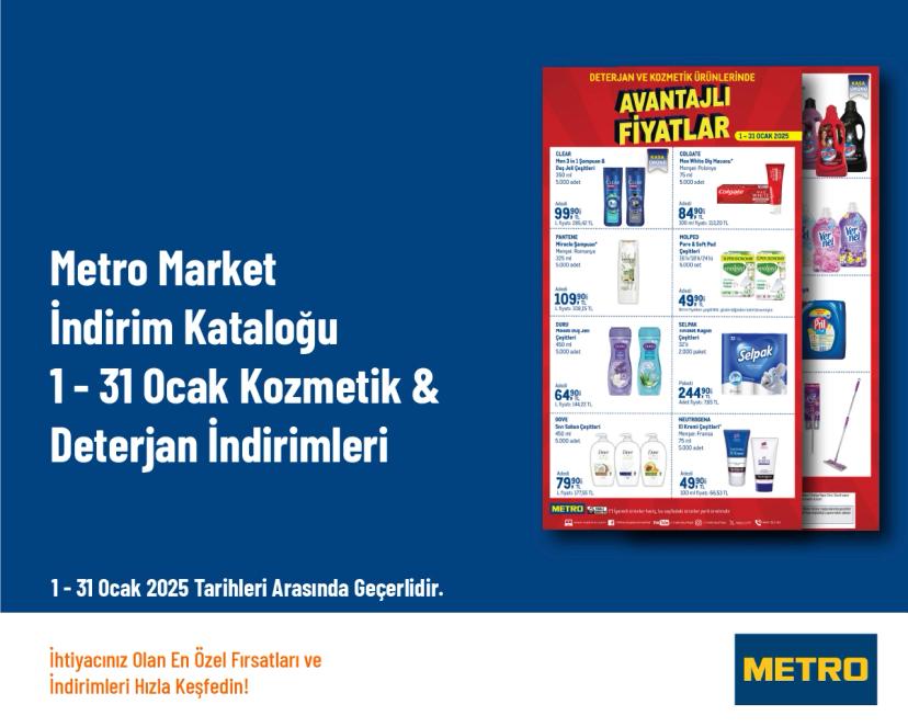 Metro Market İndirim Kataloğu - 1 - 31 Ocak Kozmetik & Deterjan İndirimleri