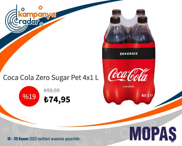 Mopas Coca Cola Zero Sugar Pet 4x1 L İndirimi