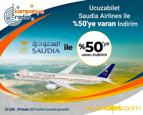 Ucuzabilet Saudia Airlines ile %50'ye Varan İndirim
