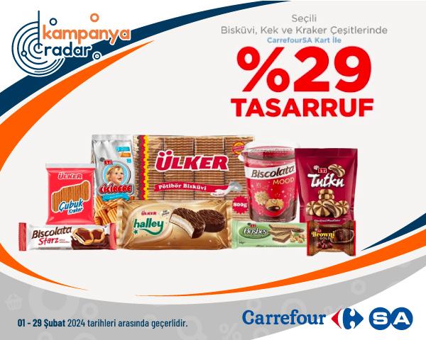 Seçili Atıştırmalık Ürünlerinde CarrefourSA Kart ile %29 İndirim