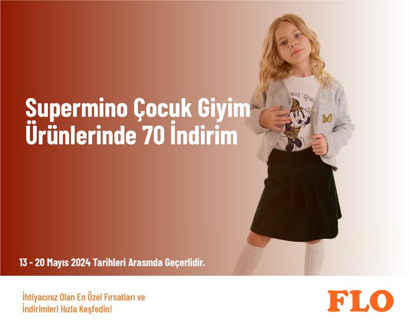 Supermino Çocuk Giyim Ürünlerinde 70 İndirim