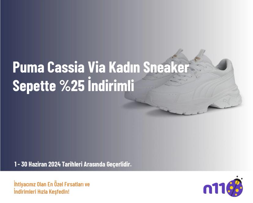 Kadın Ayakkabı İndirimi - Puma Cassia Via Kadın Sneaker Sepette %25 İndirimli