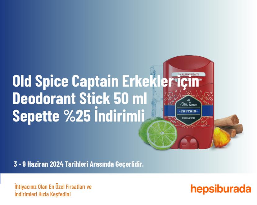 Old Spice Captain Erkekler için Deodorant Stick 50 ml Sepette %25 İndirimli
