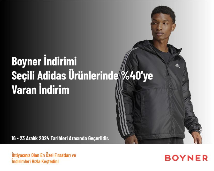 Boyner İndirimi - Seçili Adidas Ürünlerinde %40'ye Varan İndirim