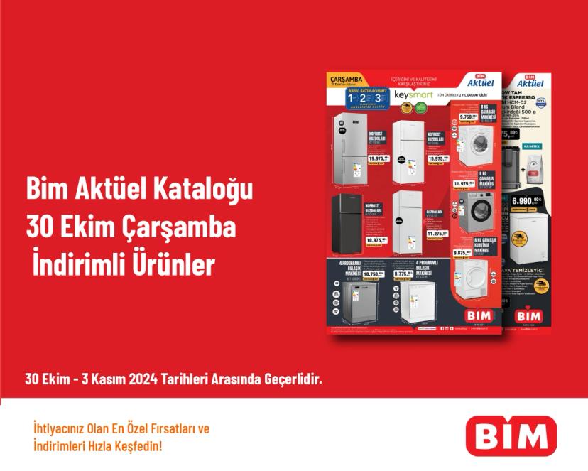 Bim Aktüel Kataloğu - 30 Ekim Çarşamba İndirimli Ürünler