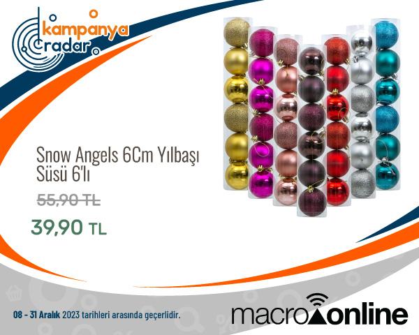 Macrocenter Snow Angels 6Cm Yılbaşı Süsü 6'lı İndirimi