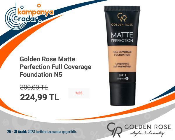 Golden Rose Matte Perfection Full Coverage Foundation N5