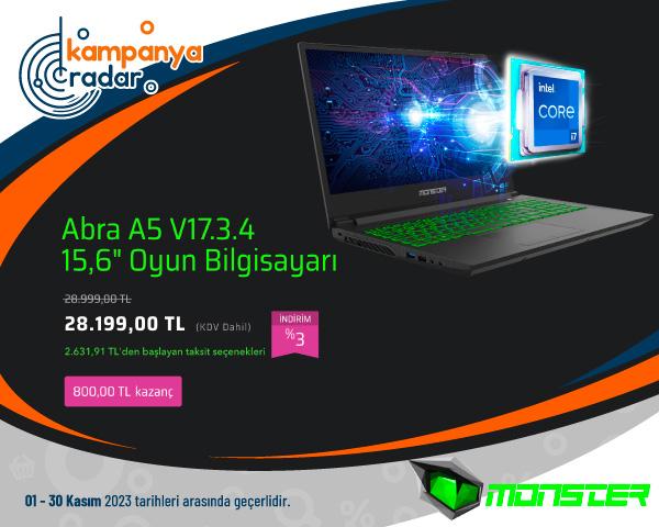 Monster Abra A5 V17.3.4 15,6" Oyun Bilgisayarı