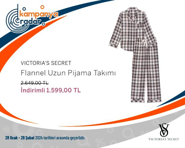 VICTORIA'S SECRET Flannel Şortlu Pijama Takımı İndirimi