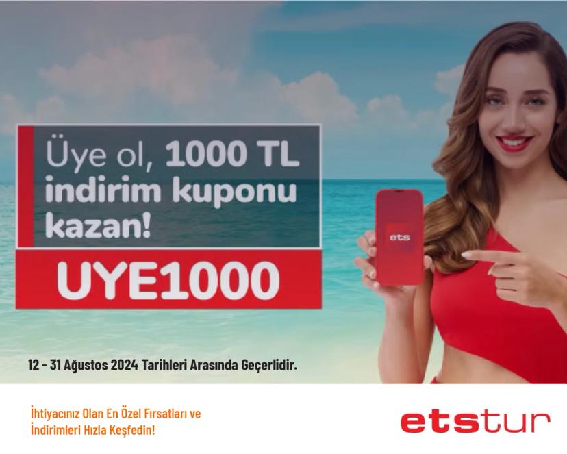 Ets Tur İndirim Kodu - Yeni Üyelere Özel 1.000 TL İndirim