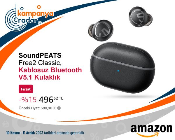 SoundPEATS Free2 Classic, Kablosuz Bluetooth V5.1 Kulaklık