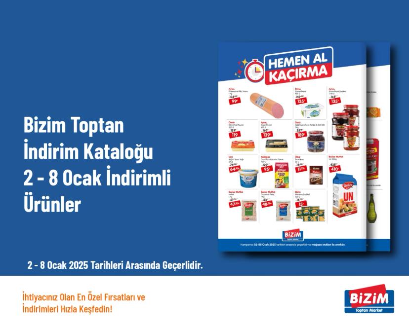 Bizim Toptan İndirim Kataloğu - 2 - 8 Ocak İndirimli Ürünler