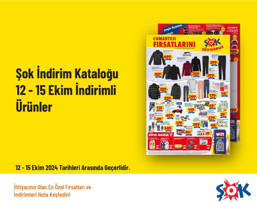 Şok İndirim Kataloğu - 12 - 15 Ekim İndirimli Ürünler