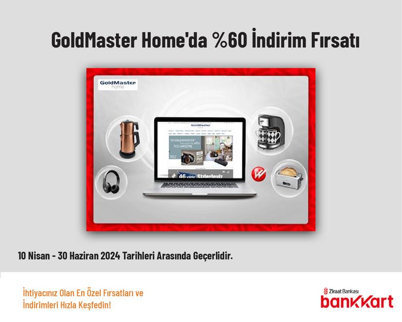 GoldMaster Home'da %60 İndirim Fırsatı
