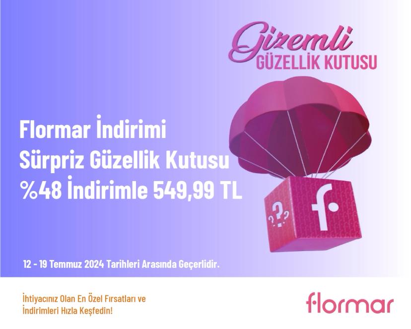 Flormar İndirimi - Sürpriz Güzellik Kutusu %48 İndirimle 549,99 TL