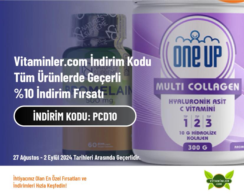 Vitaminler.com İndirim Kodu - Tüm Ürünlerde Geçerli %10 İndirim Fırsatı