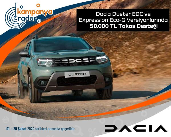 Dacia Duster EDC ve Expression Eco-G Versi̇yonlarında 50.000 TL Takas Desteği̇