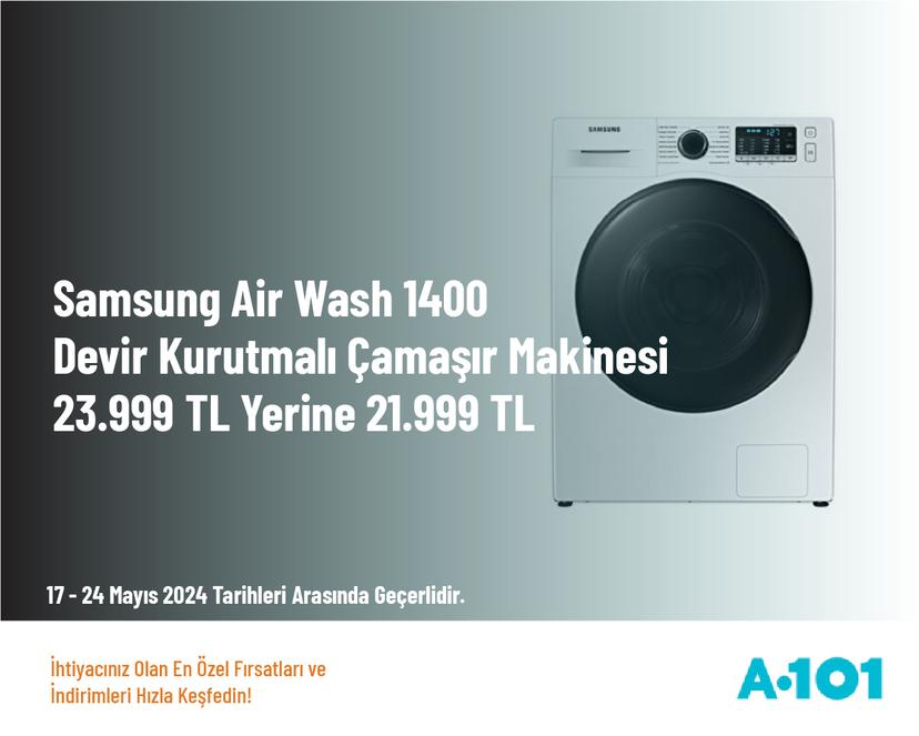 Samsung WD80TA046BE1AH Air Wash 1400 Devir Kurutmalı Çamaşır Makinesi 23.999 TL Yerine 21.999 TL