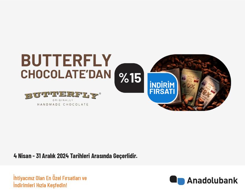 Butterfly Chocolate'dan %15 İndirim Fırsatı