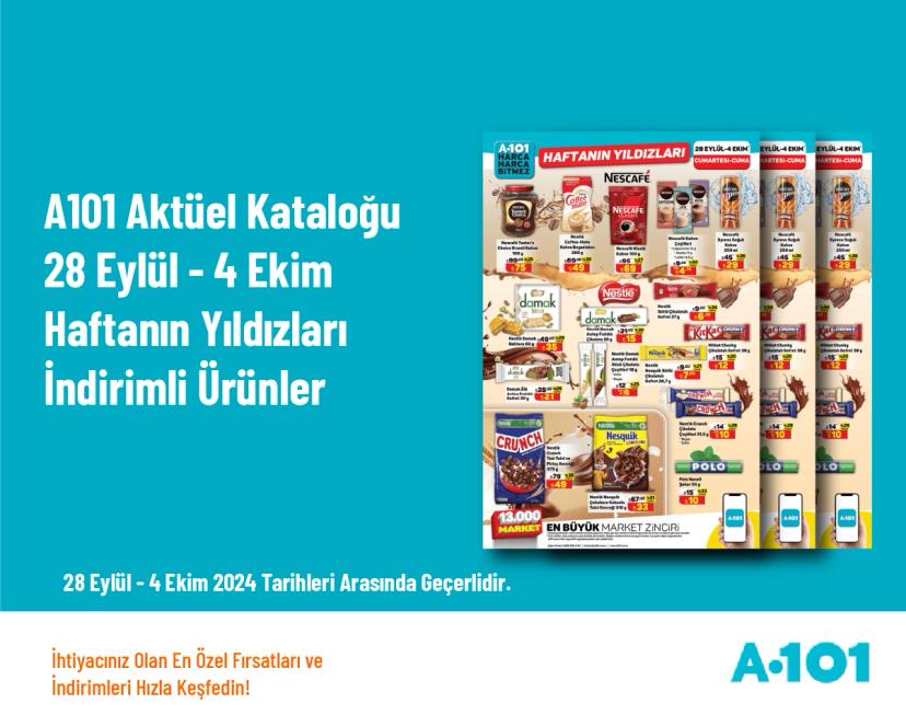 A101 Aktüel Kataloğu - 28 Eylül - 4 Ekim Haftanın Yıldızları İndirimli Ürünler