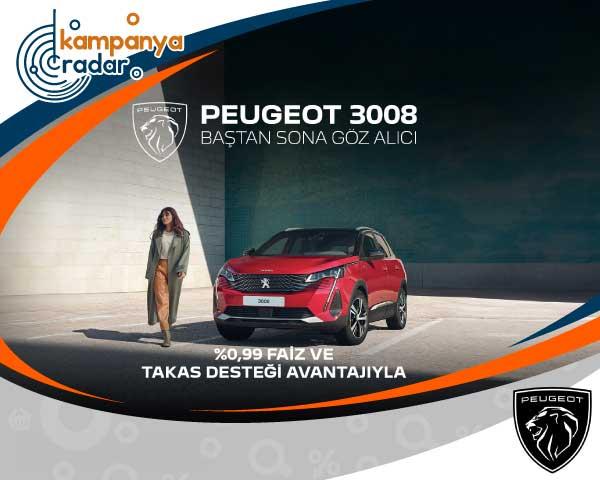 PEUGEOT 3008, 300.000 TL %0.99 Faiz ve Takas Desteği 