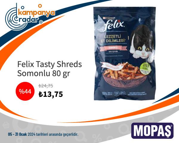 Mopaş Felix Tasty Shreds Somonlu 80 gr