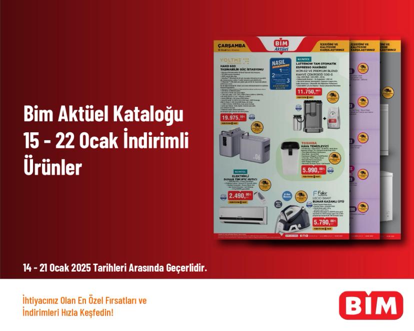 Bim Aktüel Kataloğu - 15 - 22 Ocak İndirimli Ürünler