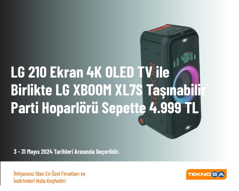 LG 210 Ekran 4K OLED TV ile Birlikte LG XBOOM XL7S Taşınabilir Parti Hoparlörü Sepette 4.999 TL
