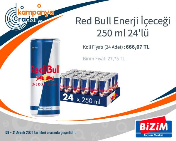 Bizimtoptan Red Bull Enerji İçeceği 250 ml 24'lü İndirimi