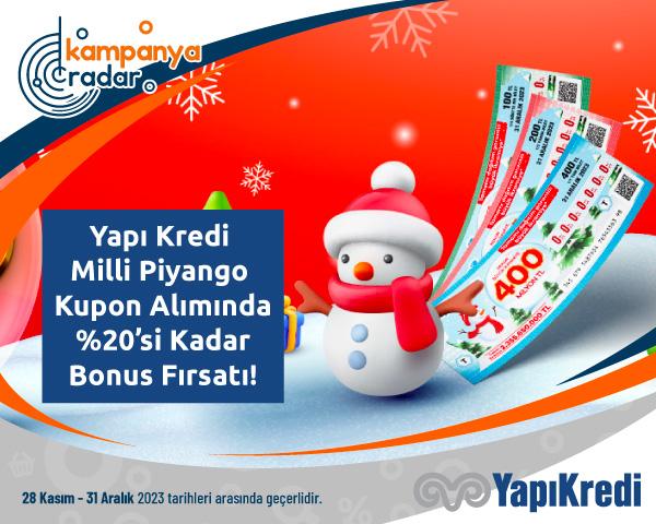 Yapı Kredi Milli Piyango kupon Alımında %20’si kadar bonus fırsatı!