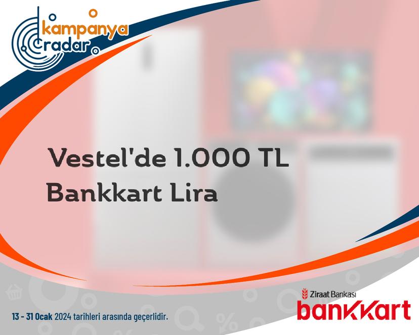 Vestel'de 1.000 TL Bankkart Lira