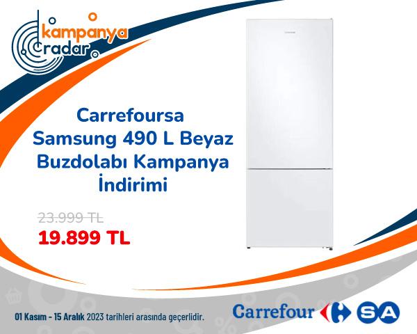 Carrefoursa Samsung  490 Lt Beyaz Buzdolabı Kampanya İndirimi