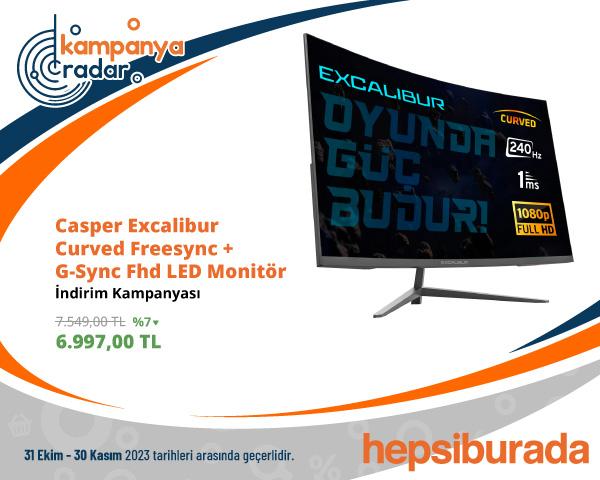 Casper Excalibur 31.5 240HZ 1ms Fhd LED Monitör Kampanya İndirimi