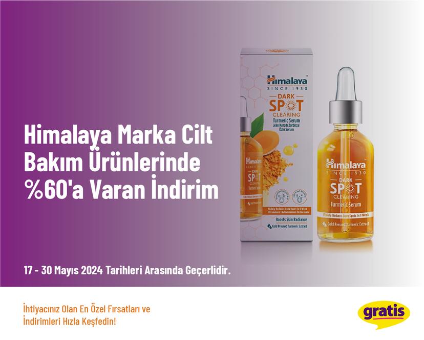 Himalaya Marka Cilt Bakım Ürünlerinde %60'a Varan İndirim