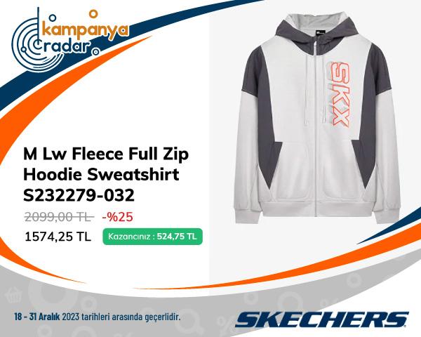 Skechers M Lw Fleece Full Zip Hoodie Sweatshirt İndirimi