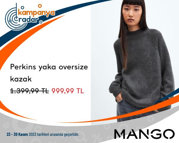 Mango Perkins Yaka Oversize Kazak Black Friday İndirimleri