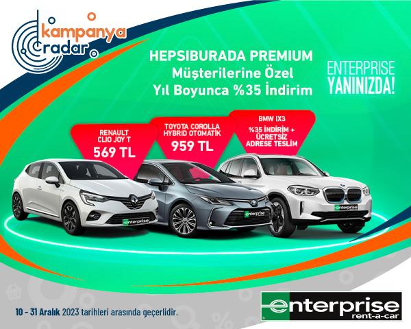 Enterprise Hepsiburada Premium müşterilerine özel yıl boyunca %35 indirim