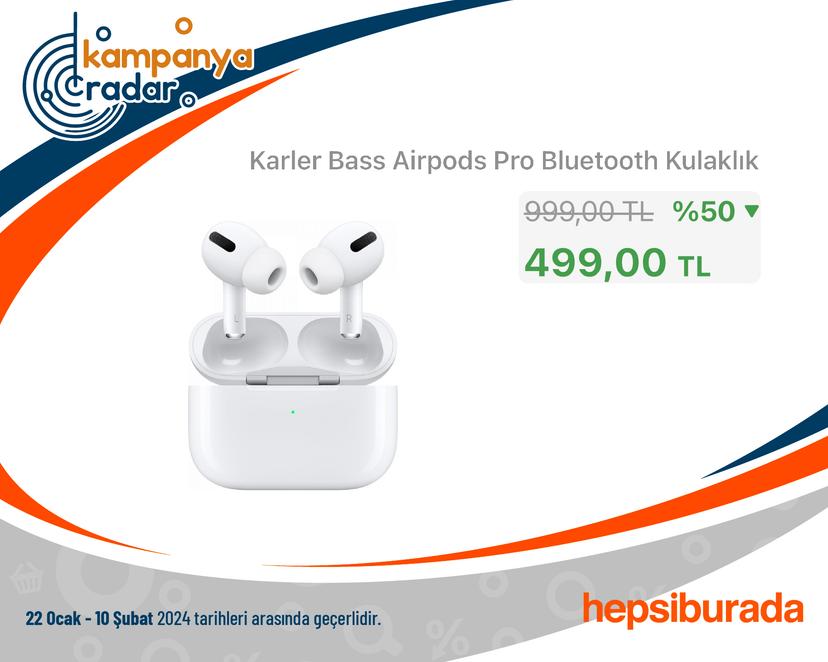 Karler Bass Airpods Pro Bluetooth Kulaklık
