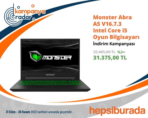 Monster Abra A5 FHD 144Hz Oyun Bilgisayar Kampanya İndirimi