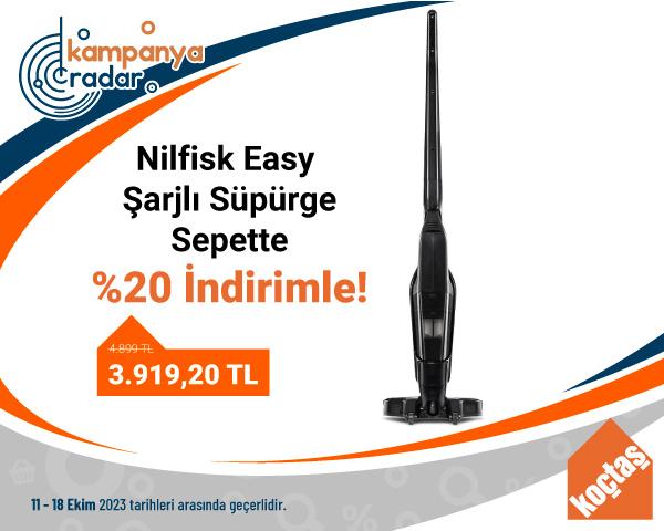 Nilfisk Easy Şarjlı Süpürge : 4.899 TL Yerine İndirimli Fiyatıyla 3.919,20 TL!