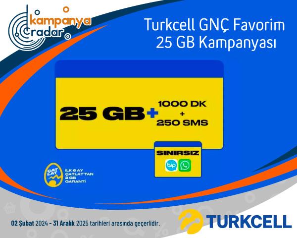 Turkcell GNÇ Favorim 25 GB Kampanyası