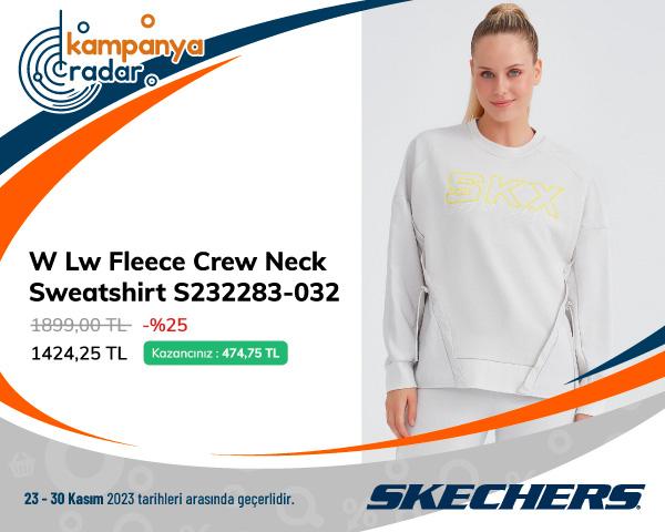 Skechers W Lw Fleece Crew Neck Sweatshirt Black Friday İndirimleri
