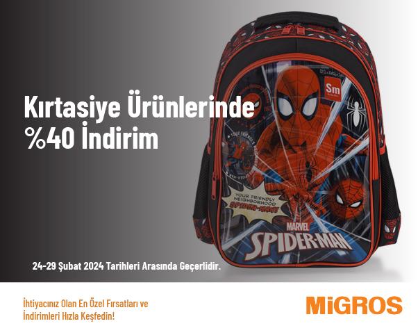 Kırtasiye Ürünlerinde %40 İndirim